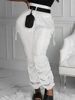 Women's Cargo Pants Joggers Pants Pink Fall Winter Trousers Full Length Cotton Micro-elastic High Waist Fashion Streetwear Street Daily Black White S M -Outlet Suit Skirt Fit Store uvozts1692602728642