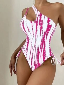 Women's Swimwear One Piece Normal Swimsuit Printing One Shoulder Tie Dye Black Blue Green Rose Red Bodysuit Bathing Suits Sports Beach Wear Summer 25 Women's Swimwear One Piece Normal Swimsuit Printing One Shoulder Tie Dye Black Blue Green Rose Red Bodysuit Bathing Suits Sports Beach Wear Summer -Outlet Suit Skirt Fit Store uwdtge1689246558896
