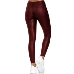 Women's Skinny Pants Trousers PU Artificial Leather Black Wine Blue Mid Waist Streetwear Stylish Party Casual Going Out Micro-elastic Full Length Comfort Plain S M L XL XXL 11 Women's Skinny Pants Trousers PU Artificial Leather Black Wine Blue Mid Waist Streetwear Stylish Party Casual Going Out Micro-elastic Full Length Comfort Plain S M L XL XXL -Outlet Suit Skirt Fit Store uzlwga1614307948101