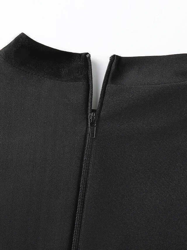 Women's Swimwear Rash Guard Diving Plus Size Swimsuit UV Protection Quick Dry Zipper For Big Busts Solid Color Black High Neck Bathing Suits Sports Holiday Summer / New / Padless 10 Women's Swimwear Rash Guard Diving Plus Size Swimsuit UV Protection Quick Dry Zipper For Big Busts Solid Color Black High Neck Bathing Suits Sports Holiday Summer / New / Padless - Image 10