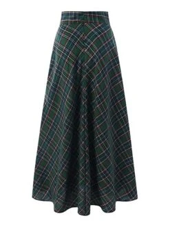 Women's SkirtPlaid Skirt MaxiRed Dark Green Skirts Winter Pocket Print High Waist Fashion Casual Christmas Street M L XL 10 Women's SkirtPlaid Skirt MaxiRed Dark Green Skirts Winter Pocket Print High Waist Fashion Casual Christmas Street M L XL -Outlet Suit Skirt Fit Store vgccew1694742664099