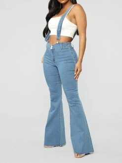 Women's Overall Button Pocket Solid Color Square Neck Streetwear Daily Vacation Regular Fit Sleeveless Black White Light Blue S M L Fall -Outlet Suit Skirt Fit Store vgomyk1690941116750