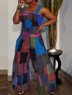 Women's Overall Patchwork Pocket Color Block V Neck Active Street Daily Regular Fit Sleeveless Blue Purple Green S M L Summer -Outlet Suit Skirt Fit Store vkdojh1695368134001