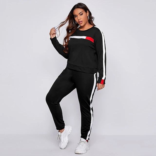 Women's Tracksuit Sweatsuit Patchwork 2 Piece Street Winter Long Sleeve Breathable Lightweight Soft Fitness Gym Workout Running Sportswear Activewear Color Block Black Army Green Burgundy 1 Women's Tracksuit Sweatsuit Patchwork 2 Piece Street Winter Long Sleeve Breathable Lightweight Soft Fitness Gym Workout Running Sportswear Activewear Color Block Black Army Green Burgundy