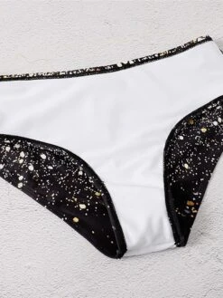 Women's Swimwear Bikini 2 Piece Normal Swimsuit Open Back Sexy Printing Round Dots Black Blue Purple Orange Green V Wire Bathing Suits Sexy Vacation Beach Wear -Outlet Suit Skirt Fit Store wgwdef1644557440539