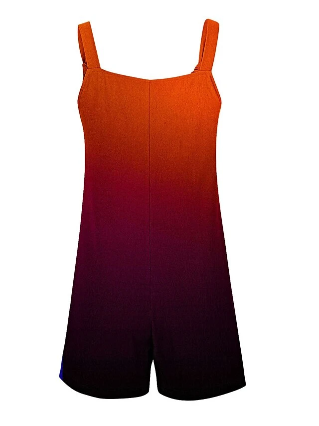 Jumpsuits For Women Summer Overall Print Floral Square Neck Streetwear Daily Vacation Casual Regular Fit Sleeveless Wine Red Royal Blue S M L 6 Jumpsuits For Women Summer Overall Print Floral Square Neck Streetwear Daily Vacation Casual Regular Fit Sleeveless Wine Red Royal Blue S M L - Image 6