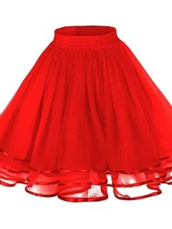 Women's Skirt Xmas Christmas Black White Red Orange Skirts Layered Tulle Lined Daily Party One-Size -Outlet Suit Skirt Fit Store wlafhj1627011719461