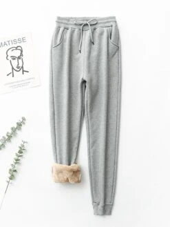 Women's Fleece Pants Joggers Pants Trousers Full Length Cotton Blend Baggy Stretchy High Waist Casual Lounge Office Vacation Denim Blue Pea Green S M Fall & Winter 11 Women's Fleece Pants Joggers Pants Trousers Full Length Cotton Blend Baggy Stretchy High Waist Casual Lounge Office Vacation Denim Blue Pea Green S M Fall & Winter -Outlet Suit Skirt Fit Store wnfglq1664855314749