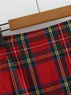 Women's Skirt Bodycon Christmas Plaid Skirt Mini Red Skirts Fall & Winter Split Ends Print Fashion Sexy Street Daily S M -Outlet Suit Skirt Fit Store wqynqj1697173657877
