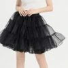Women's Skirt Tutu Petticoat Black White Skirts Summer Layered Tulle Lined Active Tutus Xmas Performance Christmas One-Size