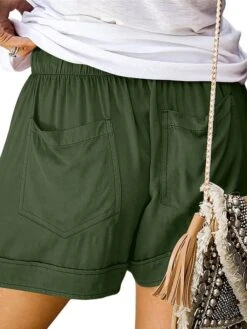 Women's Shorts Black Orange Light Grey High Waist Streetwear Casual Comfort Vacation Casual Daily Weekend Pocket Micro-elastic Short Comfort Plain S M L XL 2XL -Outlet Suit Skirt Fit Store wtqpal1687850347313