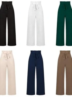 European And American Fashion New Workplace Women‘s Trousers Casual Wild Wide-leg Trousers With Belt Temperament Commuter Dress Pants Summer 15 European And American Fashion New Workplace Women‘s Trousers Casual Wild Wide-leg Trousers With Belt Temperament Commuter Dress Pants Summer -Outlet Suit Skirt Fit Store xbmqjj1655075603662