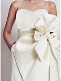 Women's Jumpsuit Bow Solid Color Elegant Wedding Party Regular Fit Sleeveless White S M L Summer -Outlet Suit Skirt Fit Store xbnhoe1649406333104