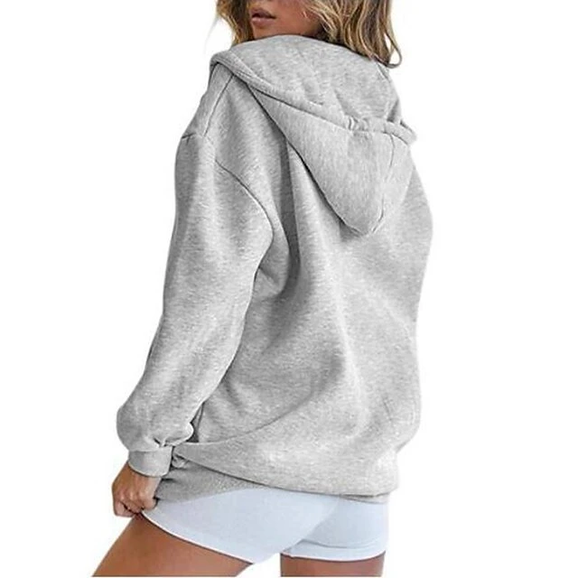 Women's Hoodie Jacket Full Zip Hoodie Solid Color Sport Athleisure Shirt Long Sleeve Warm Breathable Soft Comfortable Everyday Use Casual Athleisure Daily Activewear Outdoor / Winter 5 Women's Hoodie Jacket Full Zip Hoodie Solid Color Sport Athleisure Shirt Long Sleeve Warm Breathable Soft Comfortable Everyday Use Casual Athleisure Daily Activewear Outdoor / Winter - Image 5