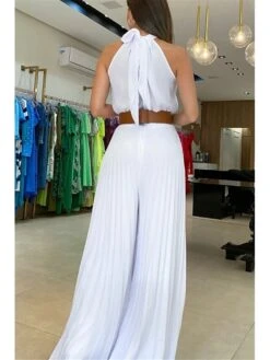 Women's Jumpsuit High Waist Solid Color Stand Collar Streetwear Wedding Party Regular Fit Sleeveless Black White Red S M L Summer -Outlet Suit Skirt Fit Store xjxzhe1681109233497