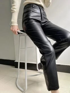 Women's Cropped Pants Ankle-Length Fashion Streetwear Street Daily Deep Green Black S M Fall Winter -Outlet Suit Skirt Fit Store xpcuze1694051207804