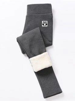 Women's Fleece Pants Pants Trousers Leggings 891 Black Kitten Gray Kitten Black Fashion Streetwear Casual Outdoor Street Causal Full Length Thermal Warm Solid Color S M L XL 2XL -Outlet Suit Skirt Fit Store xsgnkz1692863141381