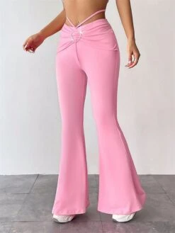 Women's Flare Leggings Full Length Fashion Streetwear Street Daily Pinky Black S M Fall Winter -Outlet Suit Skirt Fit Store yqjmdf1696731600344