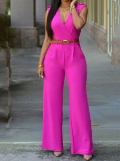Women's Jumpsuit Pocket Solid Color V Neck Elegant Party Vacation Regular Fit Sleeveless Green Pink Yellow S M L Spring 31 Women's Jumpsuit Pocket Solid Color V Neck Elegant Party Vacation Regular Fit Sleeveless Green Pink Yellow S M L Spring -Outlet Suit Skirt Fit Store ytqljj1644830918053