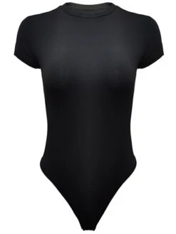 Women's Bodysuit High Waist Solid Color Crew Neck Streetwear Daily Going Out Regular Fit Short Sleeve Black White Pink S M L Summer -Outlet Suit Skirt Fit Store yuewzr1692615962161