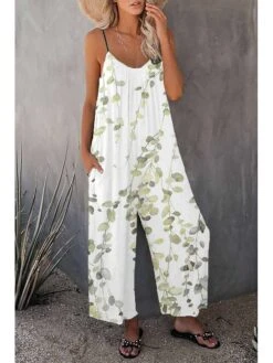 Women's Overall Print Floral U Neck Holiday Daily Vacation Straight Regular Fit Sleeveless Sleeveless Yellow Blue Brown S M L Summer -Outlet Suit Skirt Fit Store yyyddf1685529583943