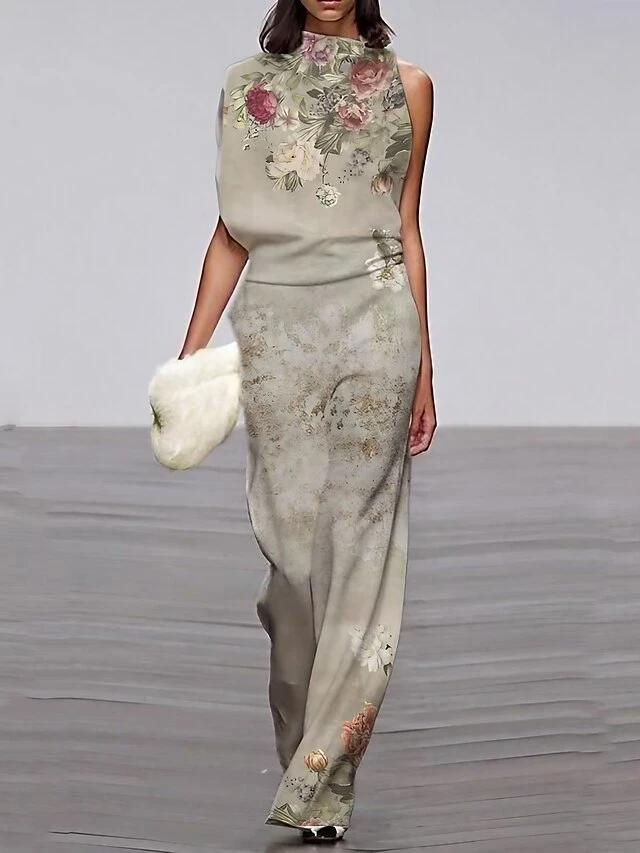 Women's Jumpsuit Print Floral Off Shoulder Streetwear Street Holiday Straight Regular Fit Short Sleeve Butterfly Sleeve Yellow S M L Fall 1 Women's Jumpsuit Print Floral Off Shoulder Streetwear Street Holiday Straight Regular Fit Short Sleeve Butterfly Sleeve Yellow S M L Fall