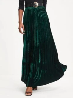 Women's Skirt Swing Maxi Skirt Gold Velvet Wine Red Dark Green Skirts Fall & Winter Pleated High Waist Fashion Elegant Christmas Xmas StreetM L XL 13 Women's Skirt Swing Maxi Skirt Gold Velvet Wine Red Dark Green Skirts Fall & Winter Pleated High Waist Fashion Elegant Christmas Xmas StreetM L XL -Outlet Suit Skirt Fit Store zgncvo1694686975938
