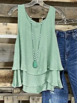 Women's Plus Size Tank Top Black Blue Purple Plain Layered Sleeveless Casual Basic U Neck Regular Fit -Outlet Suit Skirt Fit Store zmdcsf1680091274744