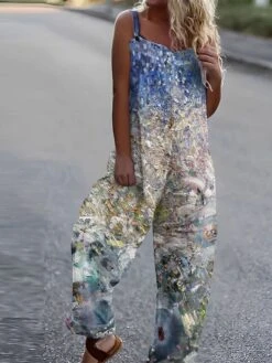 Jumpsuits For Women Summer Overall Print Floral Square Neck Streetwear Daily Vacation Loose Fit Sleeveless White Royal Blue Blue S M L 9 Jumpsuits For Women Summer Overall Print Floral Square Neck Streetwear Daily Vacation Loose Fit Sleeveless White Royal Blue Blue S M L -Outlet Suit Skirt Fit Store zmlwrk1677496033941