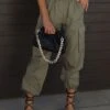 Women‘s Cargo Parachute pants Trousers Full Length Micro-elastic High Waist Fashion Streetwear Street Daily Black Brown S M Fall Winter