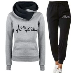 Women's Tracksuit Sweatsuit 2 Piece Athletic Winter Long Sleeve Thermal Warm Breathable Moisture Wicking Fitness Running Jogging Sportswear Activewear Heart Blue And White Green And Black Black -Outlet Suit Skirt Fit Store zzosom1692087178881